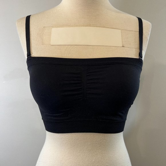 NWOT NORDSTROM Bare Convertible Strapless Bandeau Bra in Black (M) - Picture 4 of 14